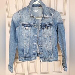 Denizen Levis Jean Jacket SzS Denim Long Sleeves Button Down Med Wash Broke In